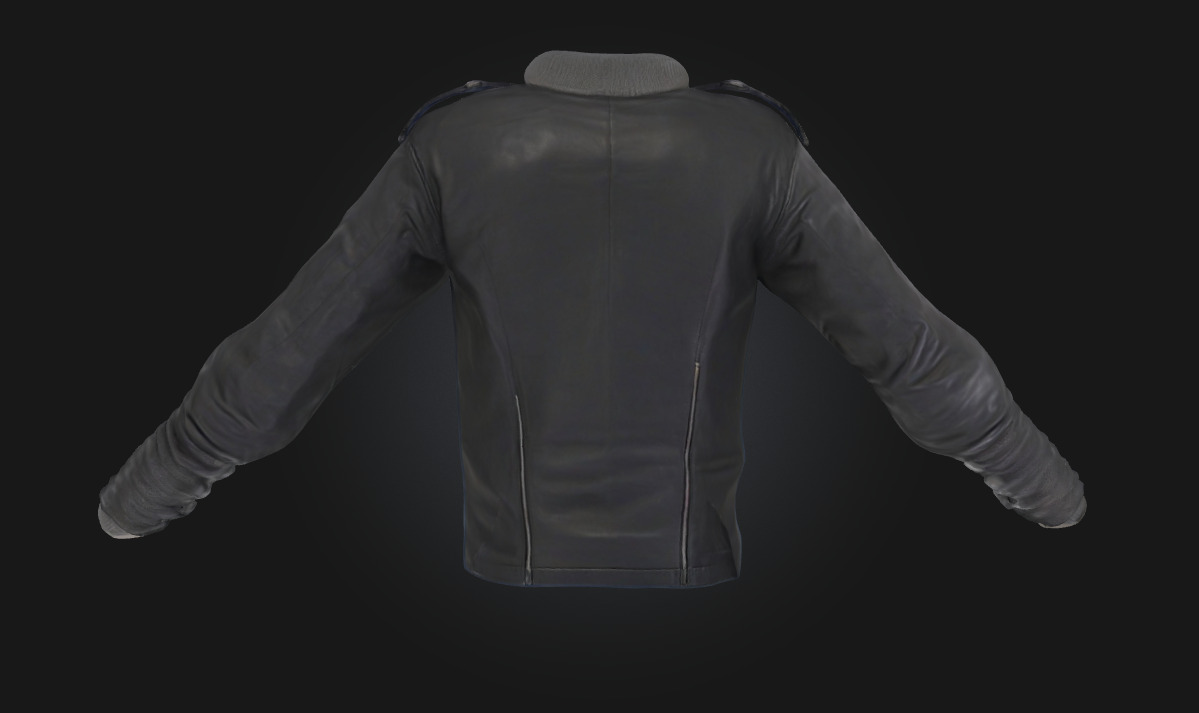 Leather Jacket Display Realistic Apparel Showcase Model 3D model_2