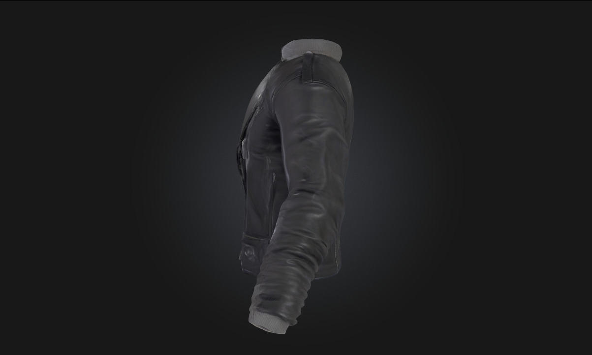 Leather Jacket Display Realistic Apparel Showcase Model 3D model_1