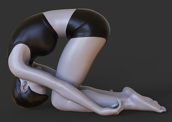 Yoga Pose - Rabbit Pose - Shashankasana 3D print model