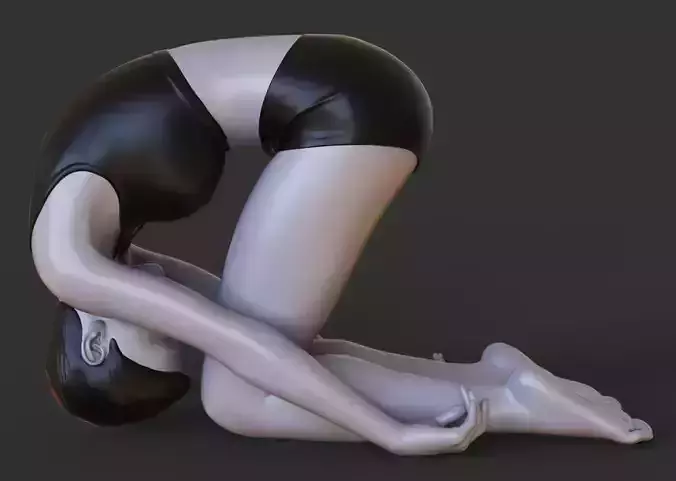 Yoga Pose - Rabbit Pose - Shashankasana 3D print model