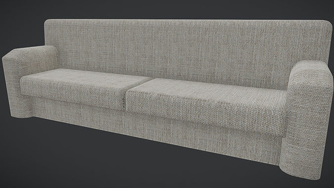 Couch 3D model Low-poly 3D model