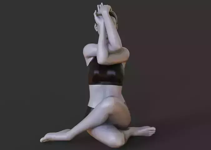 Yoga Pose - Seated Eagle Pose 3D print model