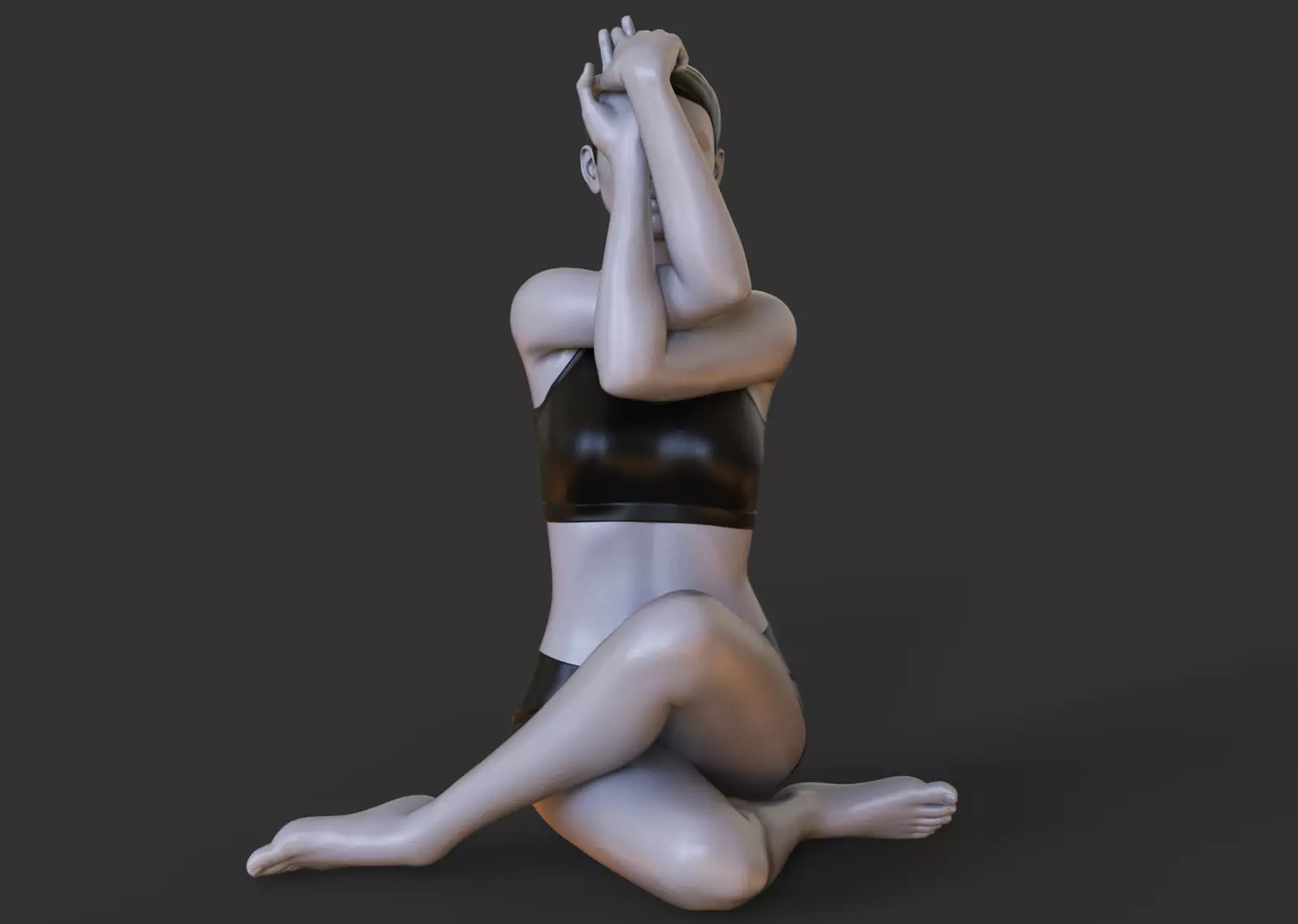 Yoga Pose - Seated Eagle Pose 3D print model_0