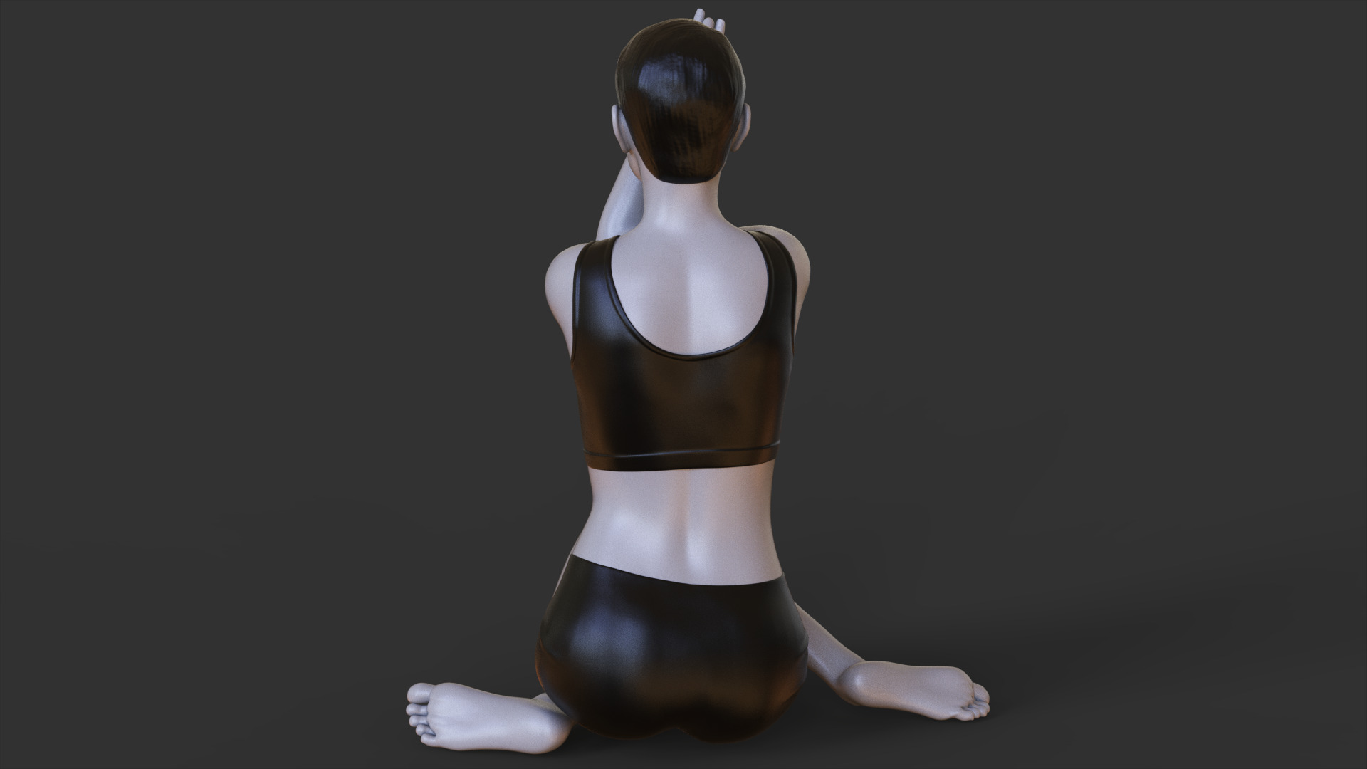 Yoga Pose - Seated Eagle Pose 3D print model_5
