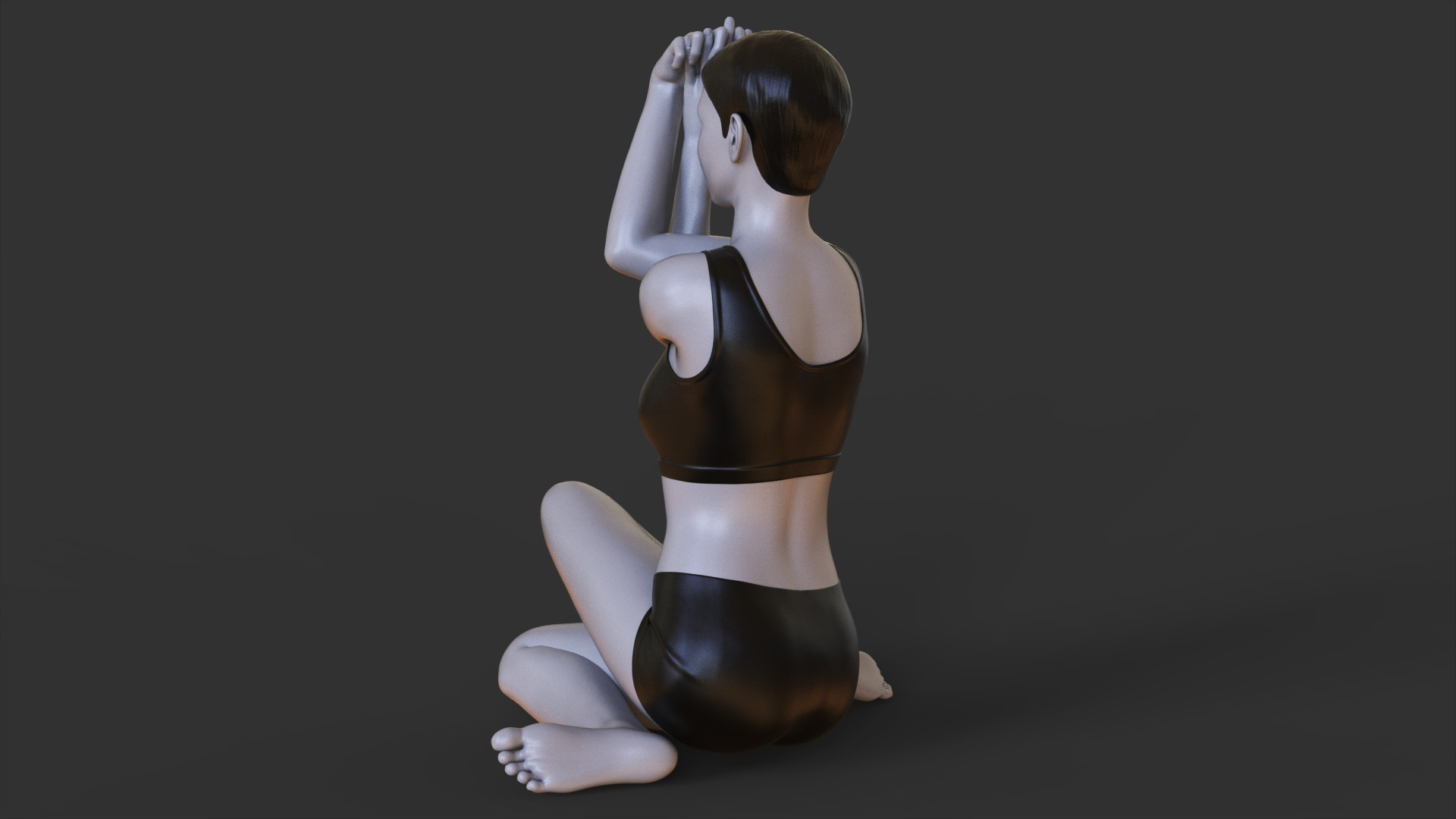 Yoga Pose - Seated Eagle Pose 3D print model_4