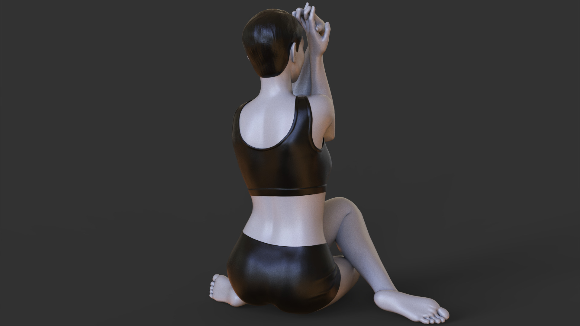 Yoga Pose - Seated Eagle Pose 3D print model_6