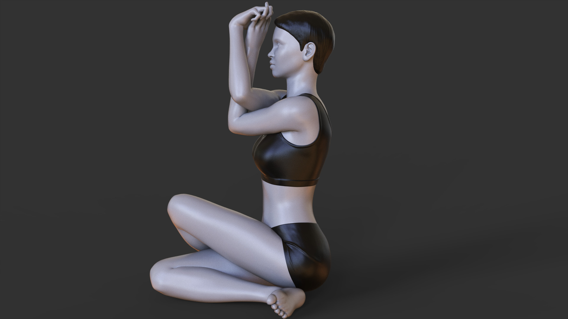 Yoga Pose - Seated Eagle Pose 3D print model_3