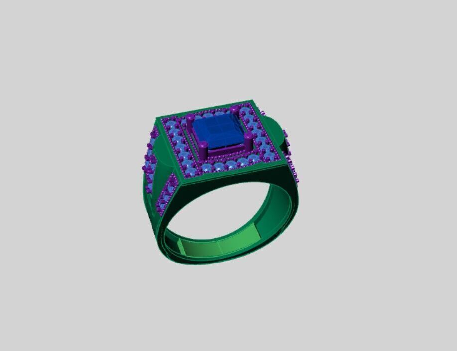 Men Rings 3D print model_2