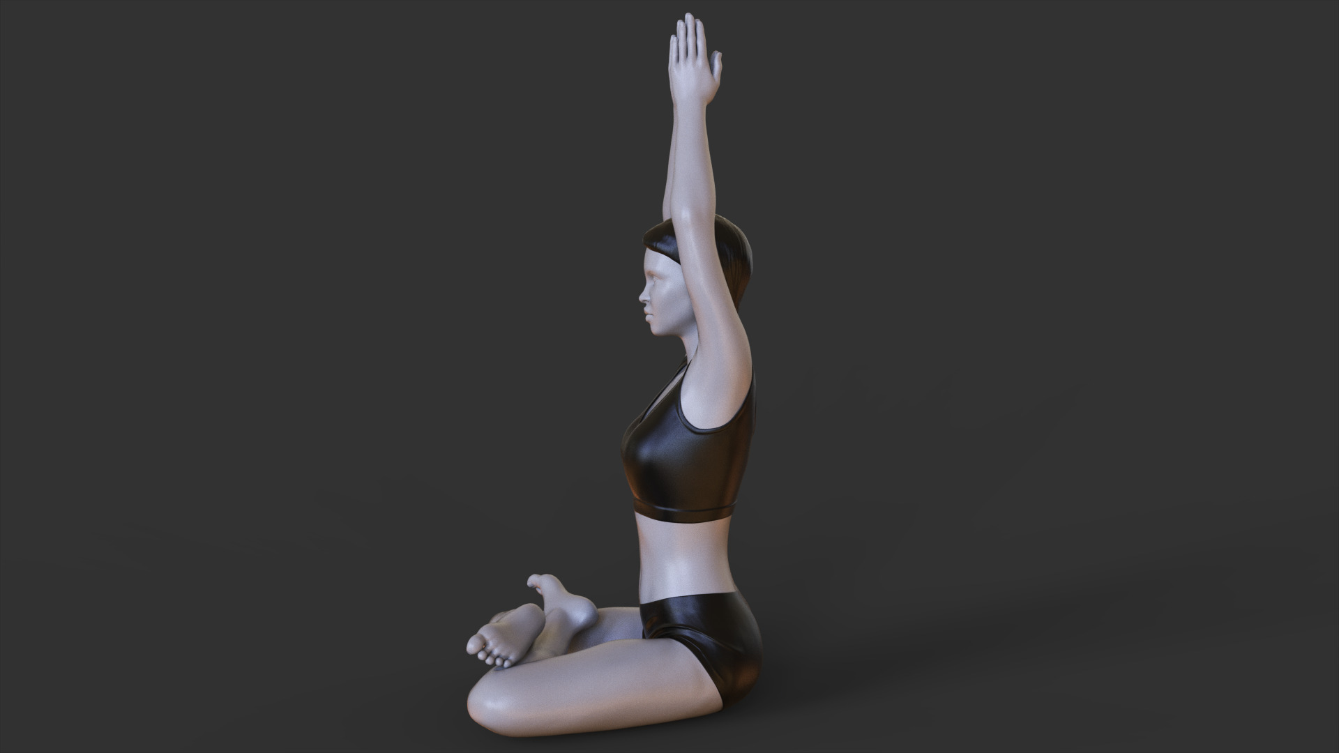 Yoga Pose - Seated Mountain Pose 3D print model_3