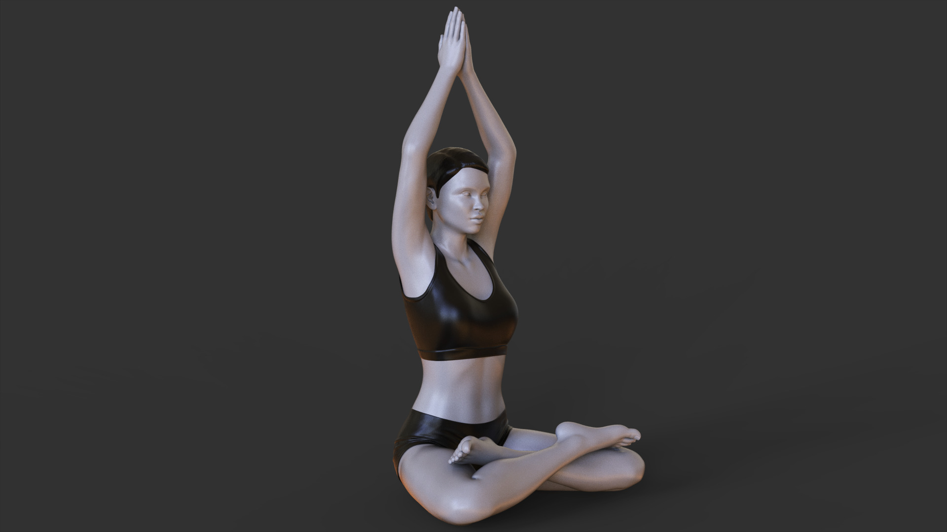Yoga Pose - Seated Mountain Pose 3D print model_8