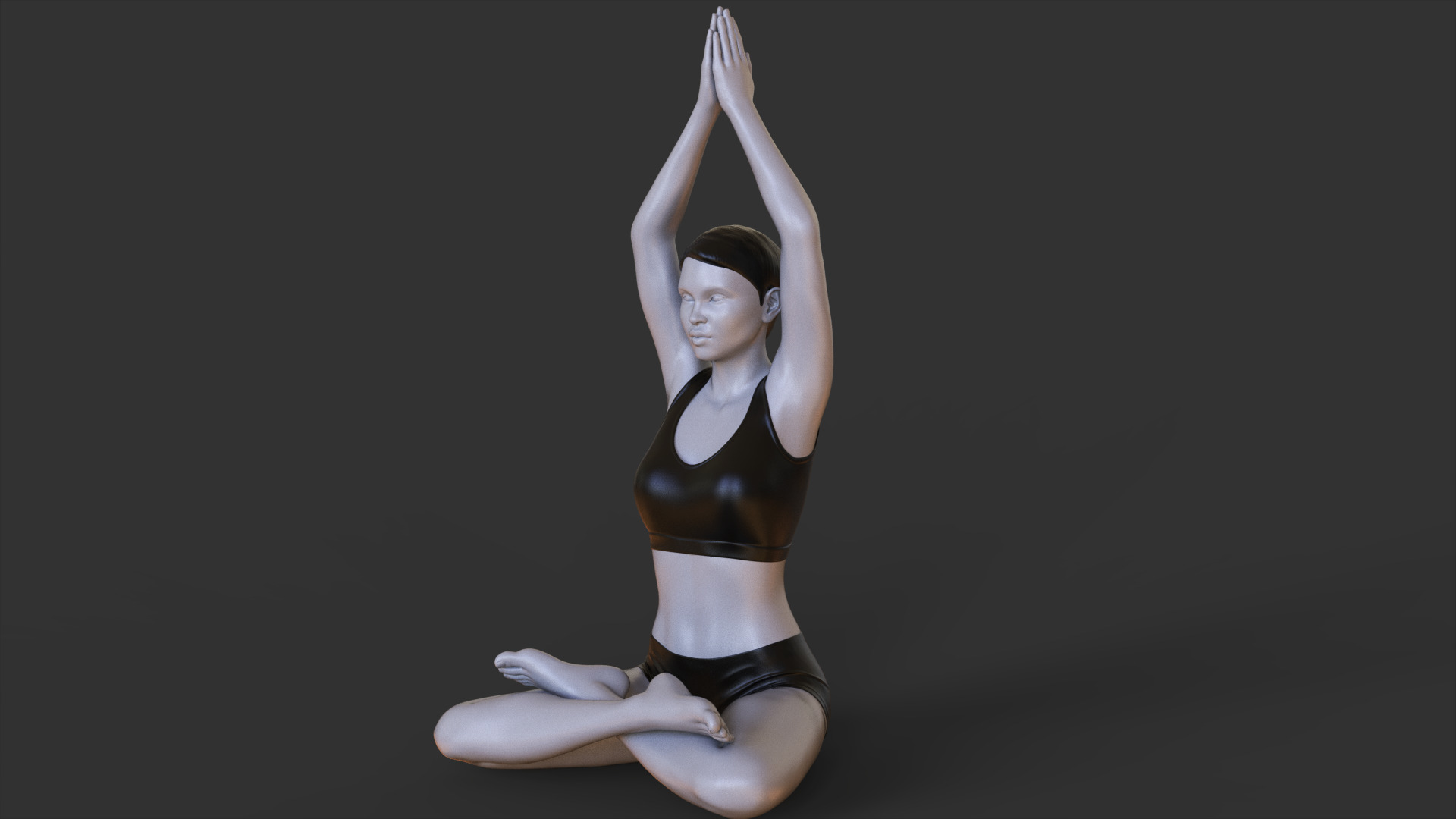 Yoga Pose - Seated Mountain Pose 3D print model_2