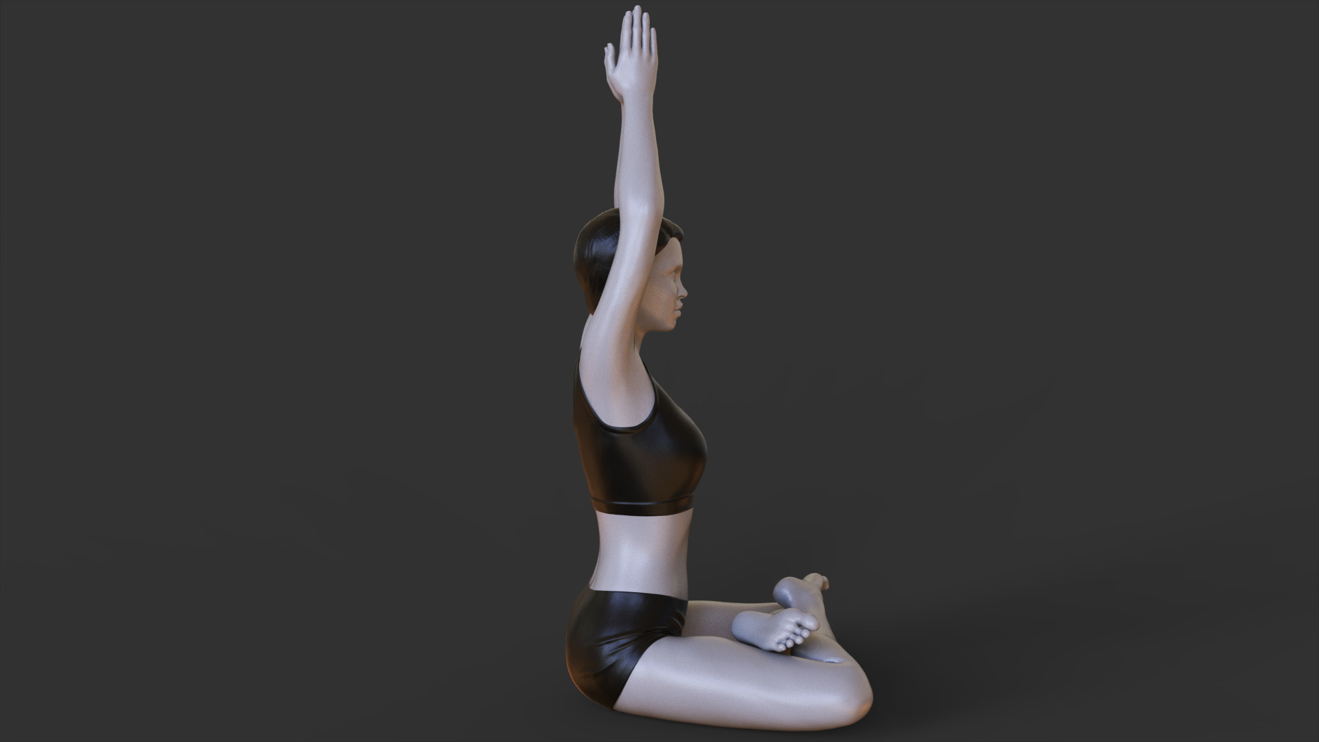 Yoga Pose - Seated Mountain Pose 3D print model_7
