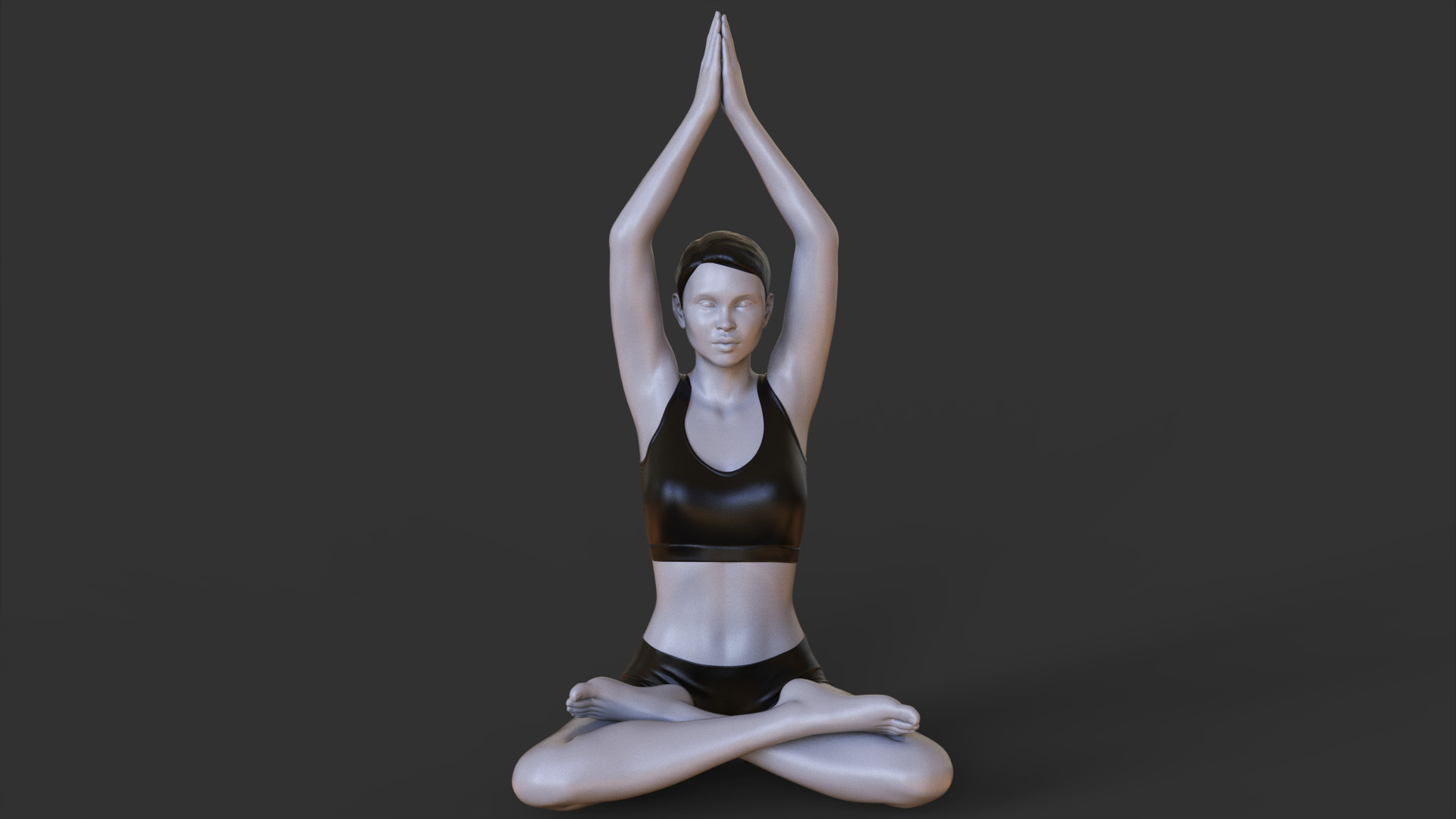 Yoga Pose - Seated Mountain Pose 3D print model_1