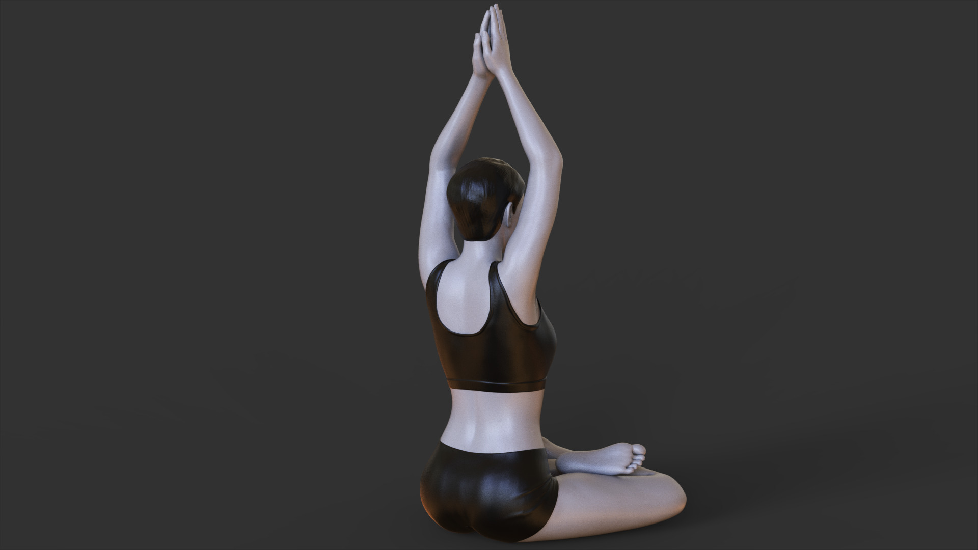 Yoga Pose - Seated Mountain Pose 3D print model_6