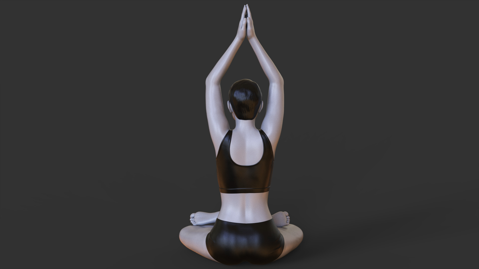 Yoga Pose - Seated Mountain Pose 3D print model_5
