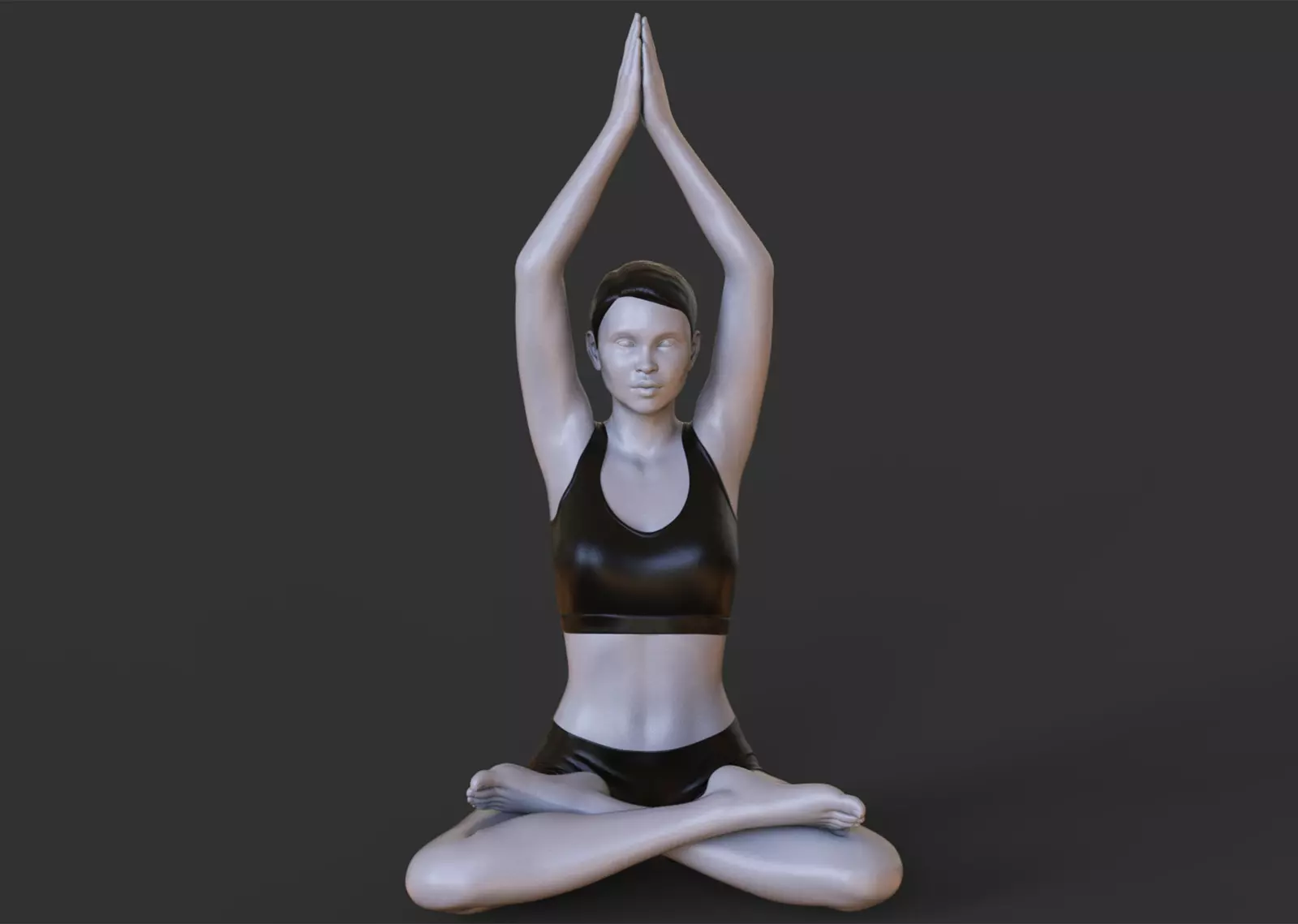 Yoga Pose - Seated Mountain Pose 3D print model_0