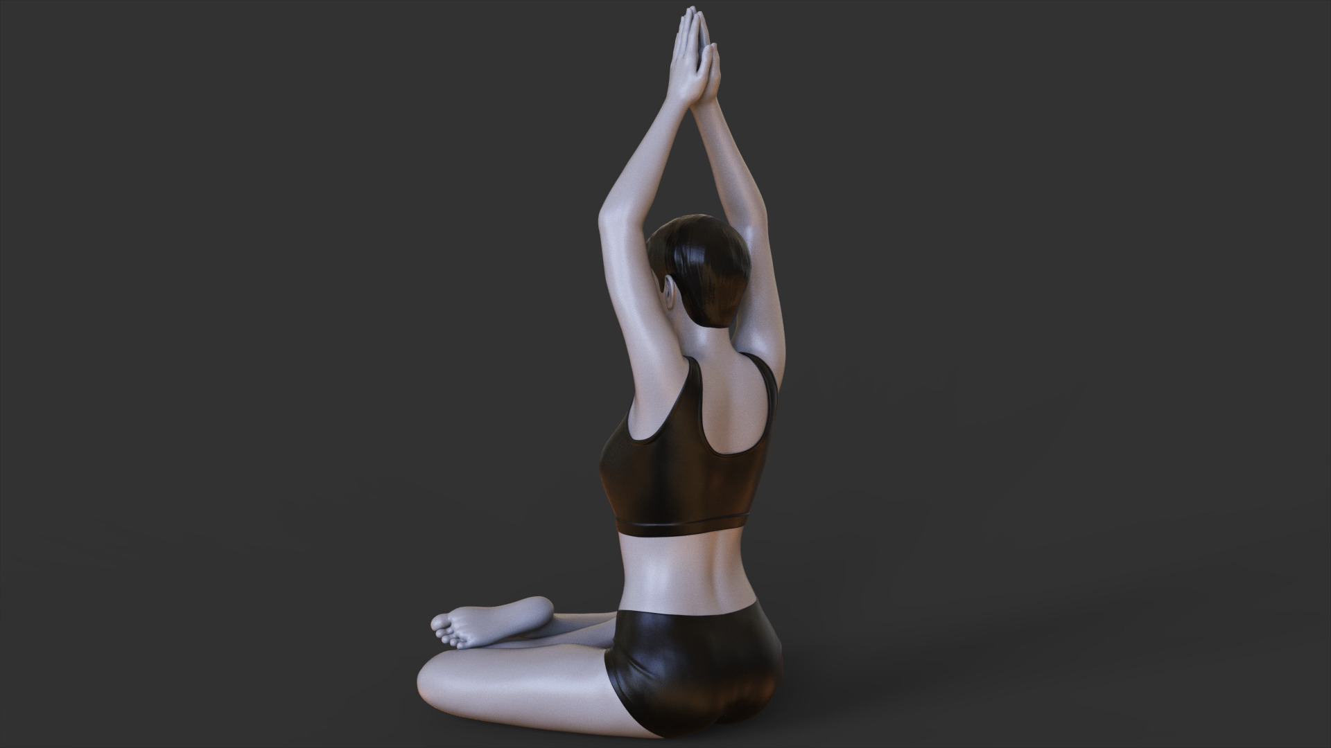 Yoga Pose - Seated Mountain Pose 3D print model_4