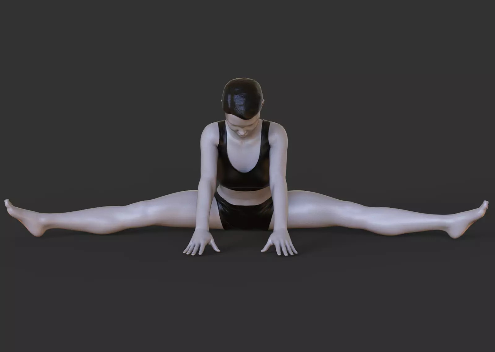 Yoga Pose - Seated Straddle Pose - Upavistha Konasana 3D print model_0