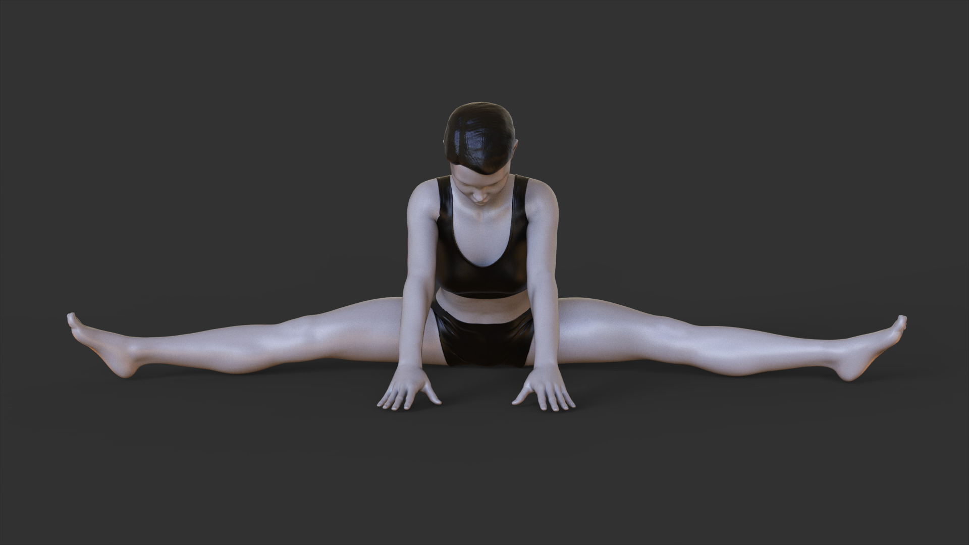 Yoga Pose - Seated Straddle Pose - Upavistha Konasana 3D print model_9