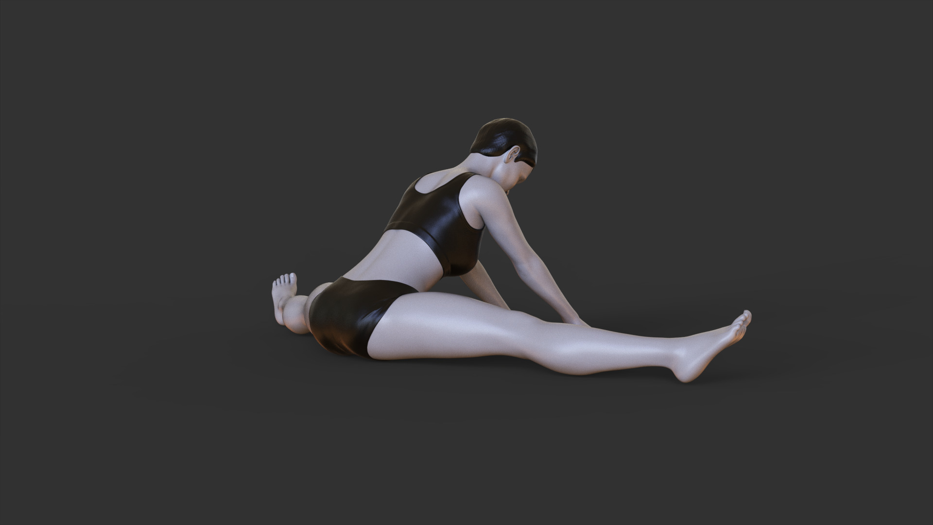 Yoga Pose - Seated Straddle Pose - Upavistha Konasana 3D print model_6