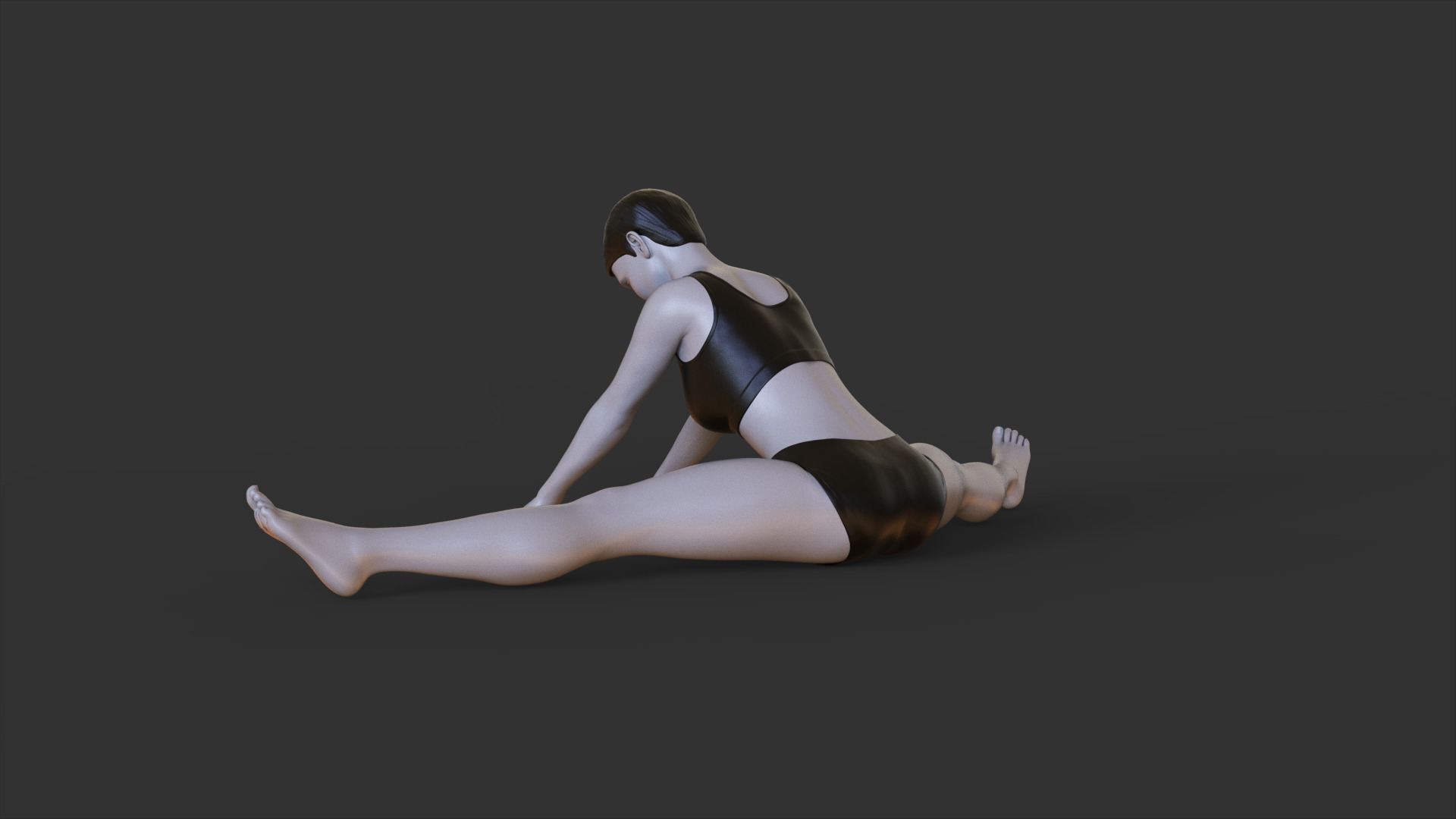 Yoga Pose - Seated Straddle Pose - Upavistha Konasana 3D print model_4