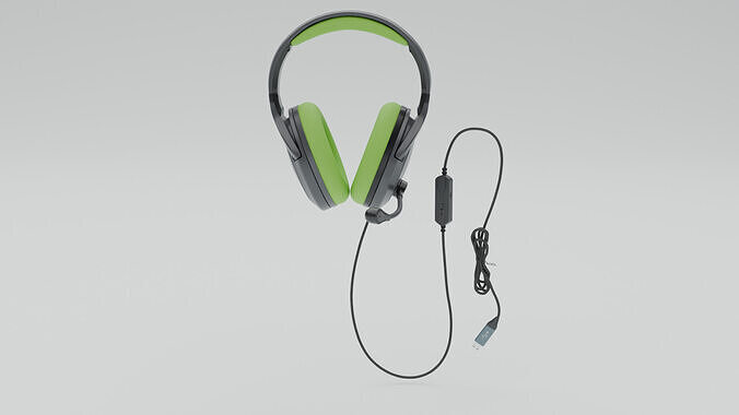 Headphone Low-poly 3D model