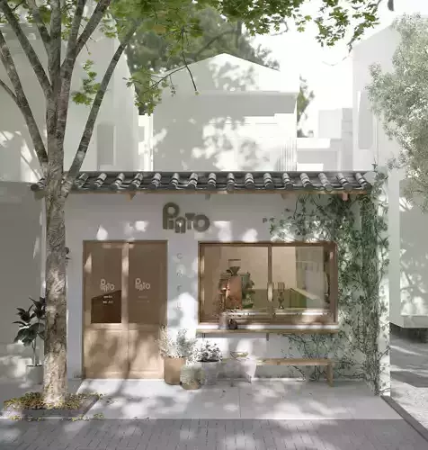 Modern Tiramisu Cafe Interior Scene Cozy Personal Stylish  3D model