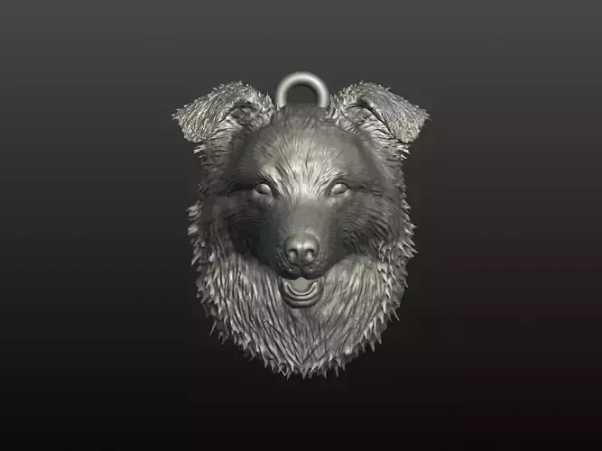 Border Collie STL - 3D Smart Dog Keychain 