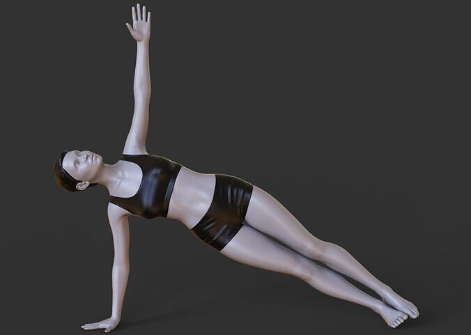 Yoga Pose - Side Plank 3D print model
