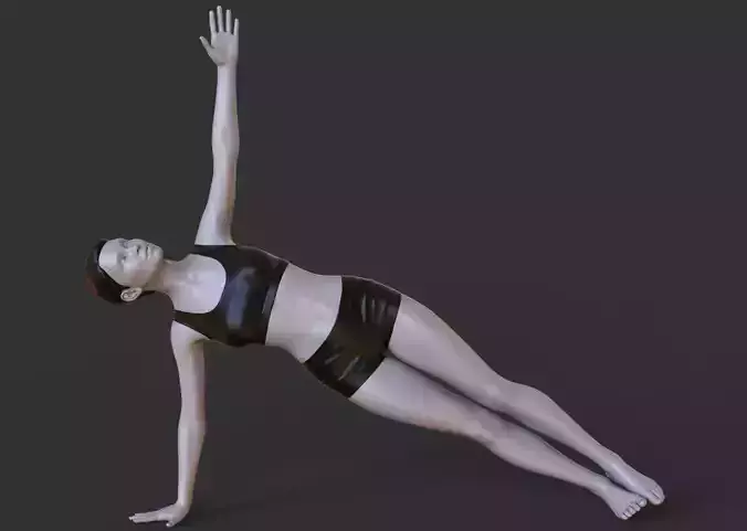 Yoga Pose - Side Plank 3D print model