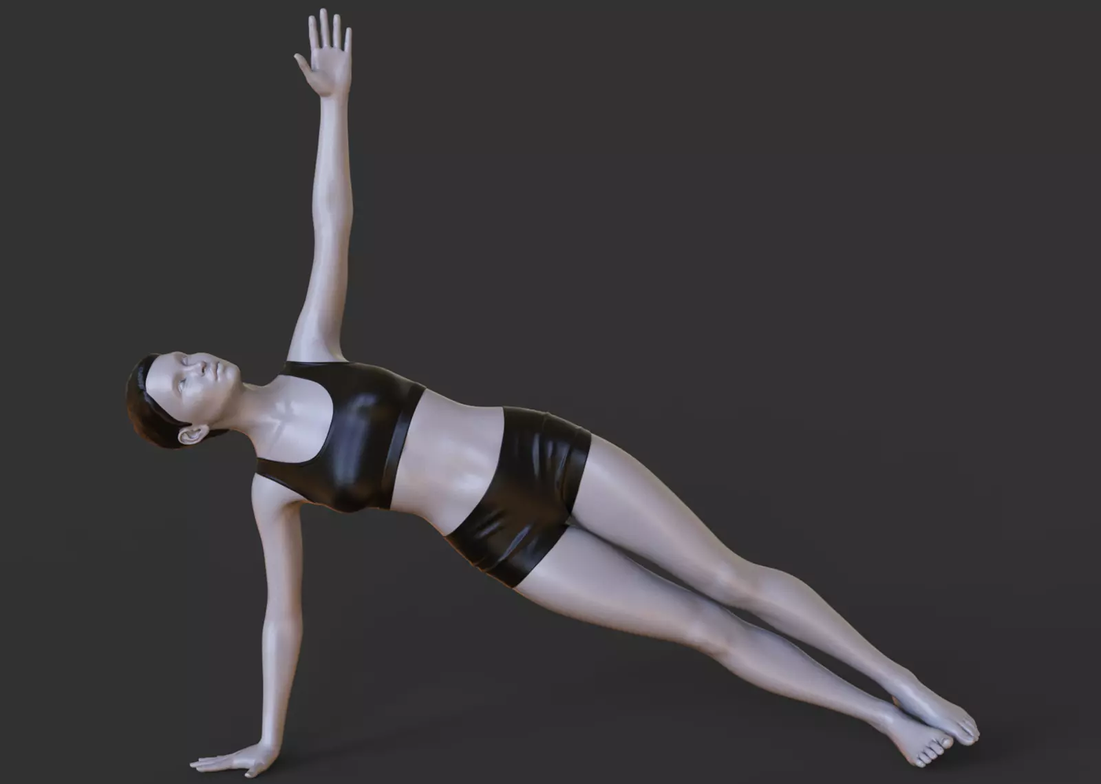 Yoga Pose - Side Plank 3D print model