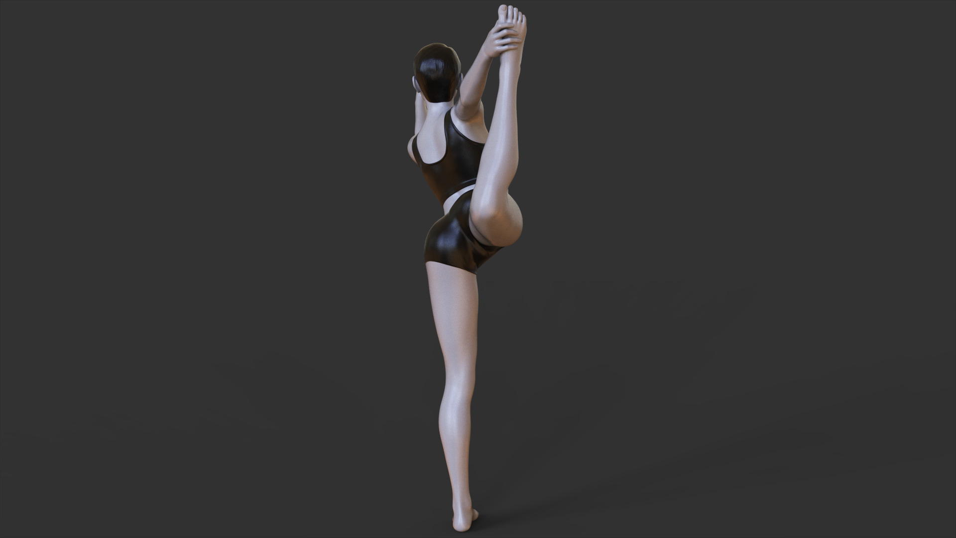 Yoga Pose - Standing bow 3D print model_7
