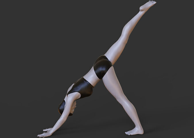 Yoga Pose - Three Legged Dog Pose  3D print model
