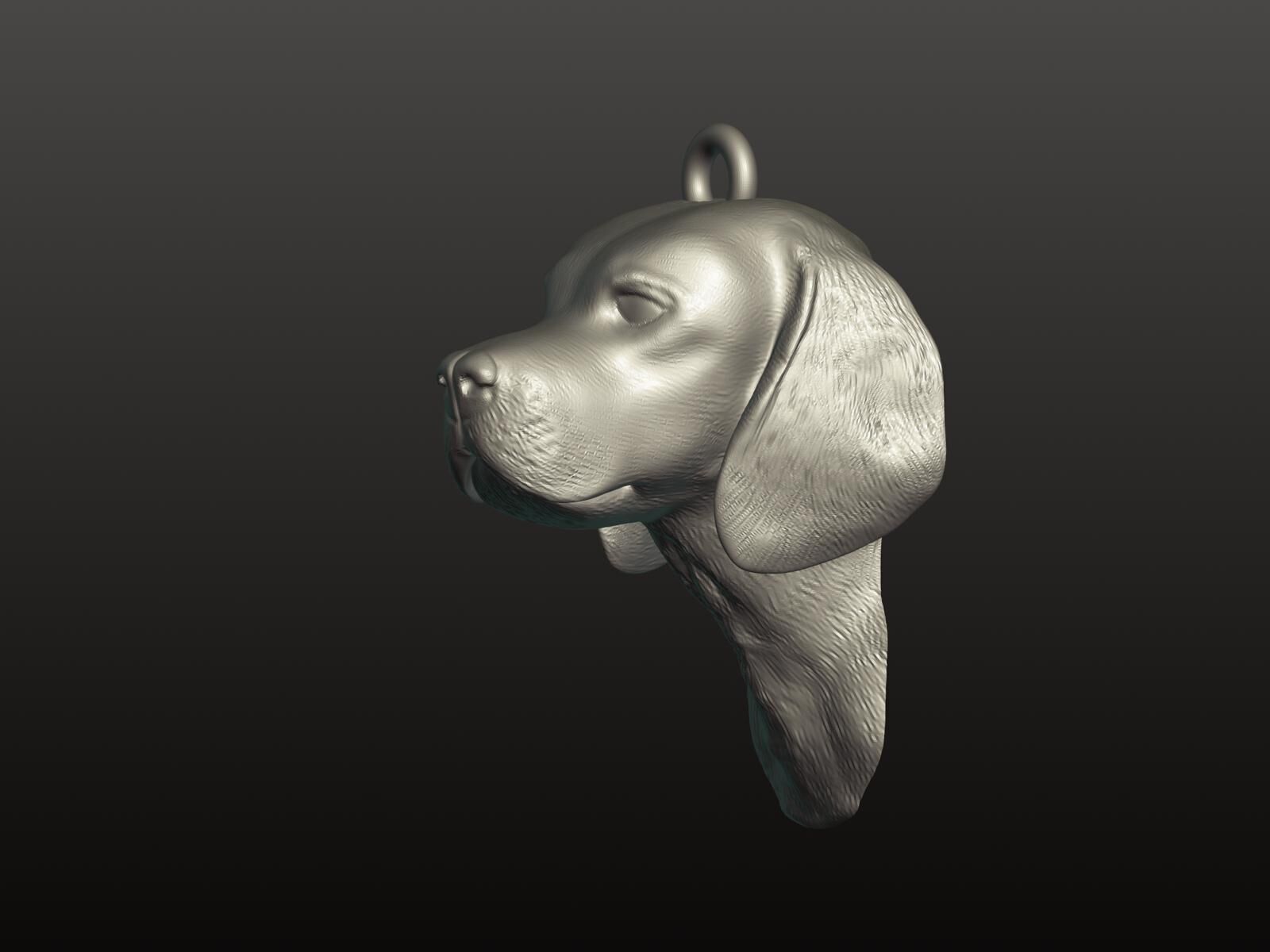 Beagle Dog STL - 3D Figure Keychain 3D print model_4