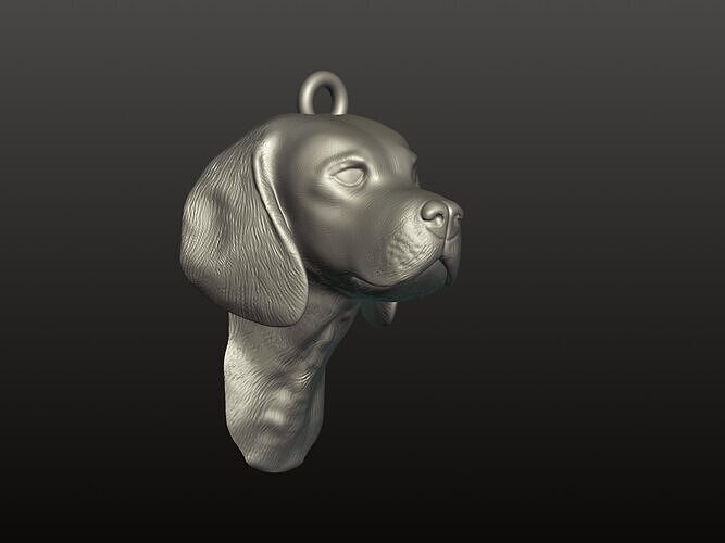 Beagle Dog STL - 3D Figure Keychain  3D print model