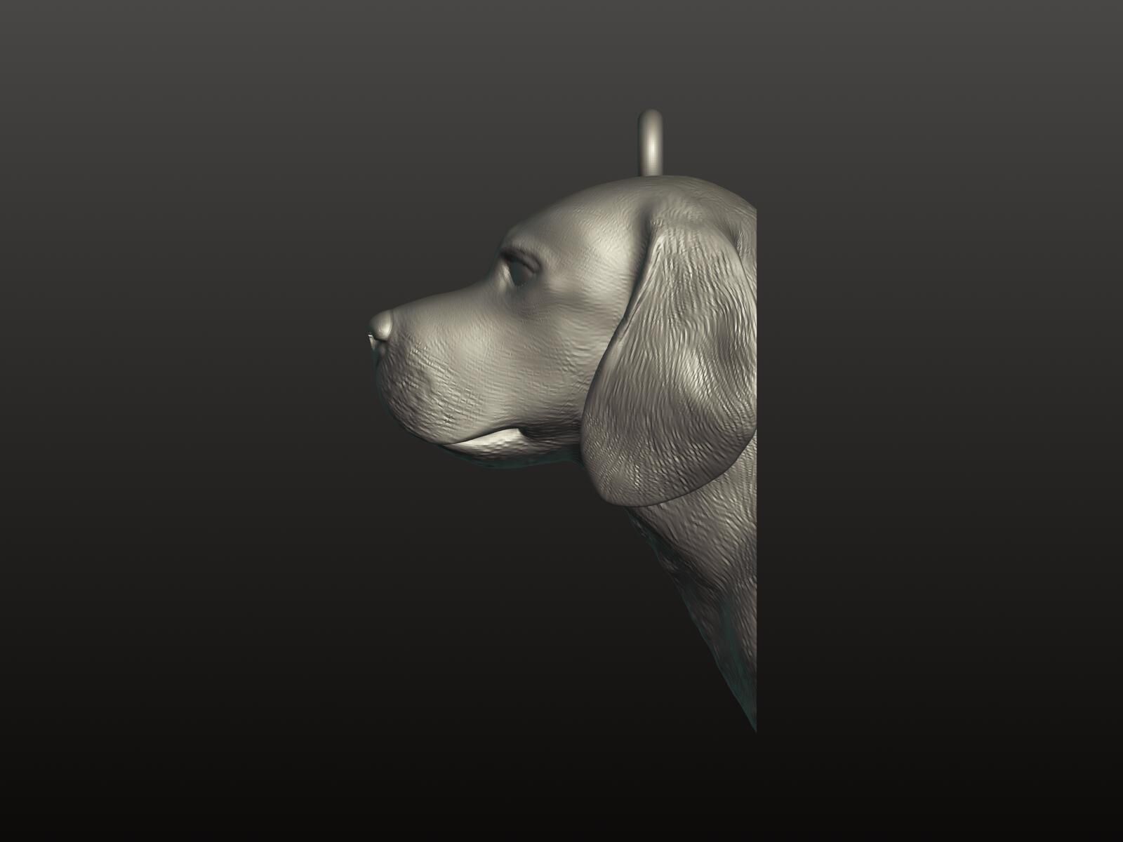 Beagle Dog STL - 3D Figure Keychain 3D print model_2