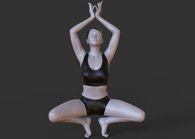 Yoga Pose - Toe Stand 3D print model