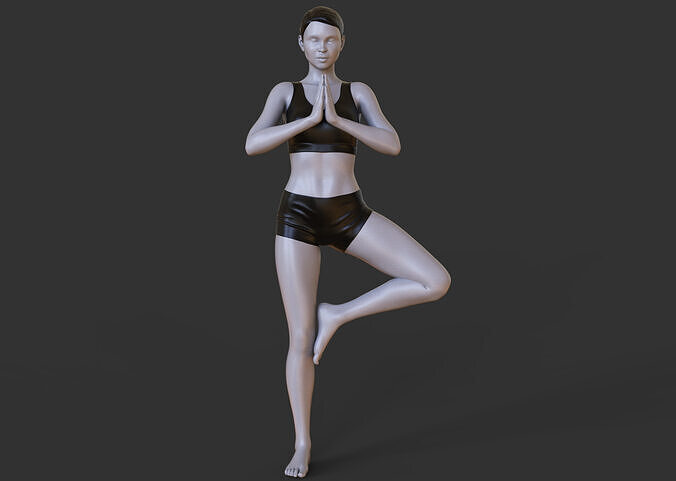 Yoga Pose - Tree Pose - Vrksasana 3D print model