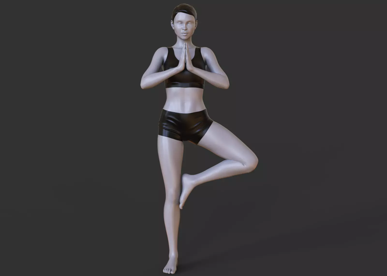 Yoga Pose - Tree Pose - Vrksasana 3D print model
