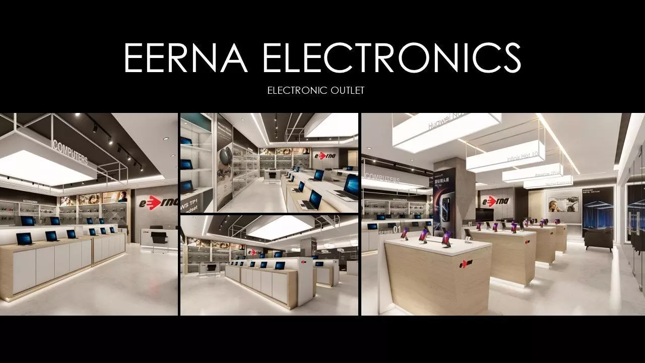 ELECTRONICS OUTLET SHOWROOM INTERIOR DESIGN Low-poly 3D model