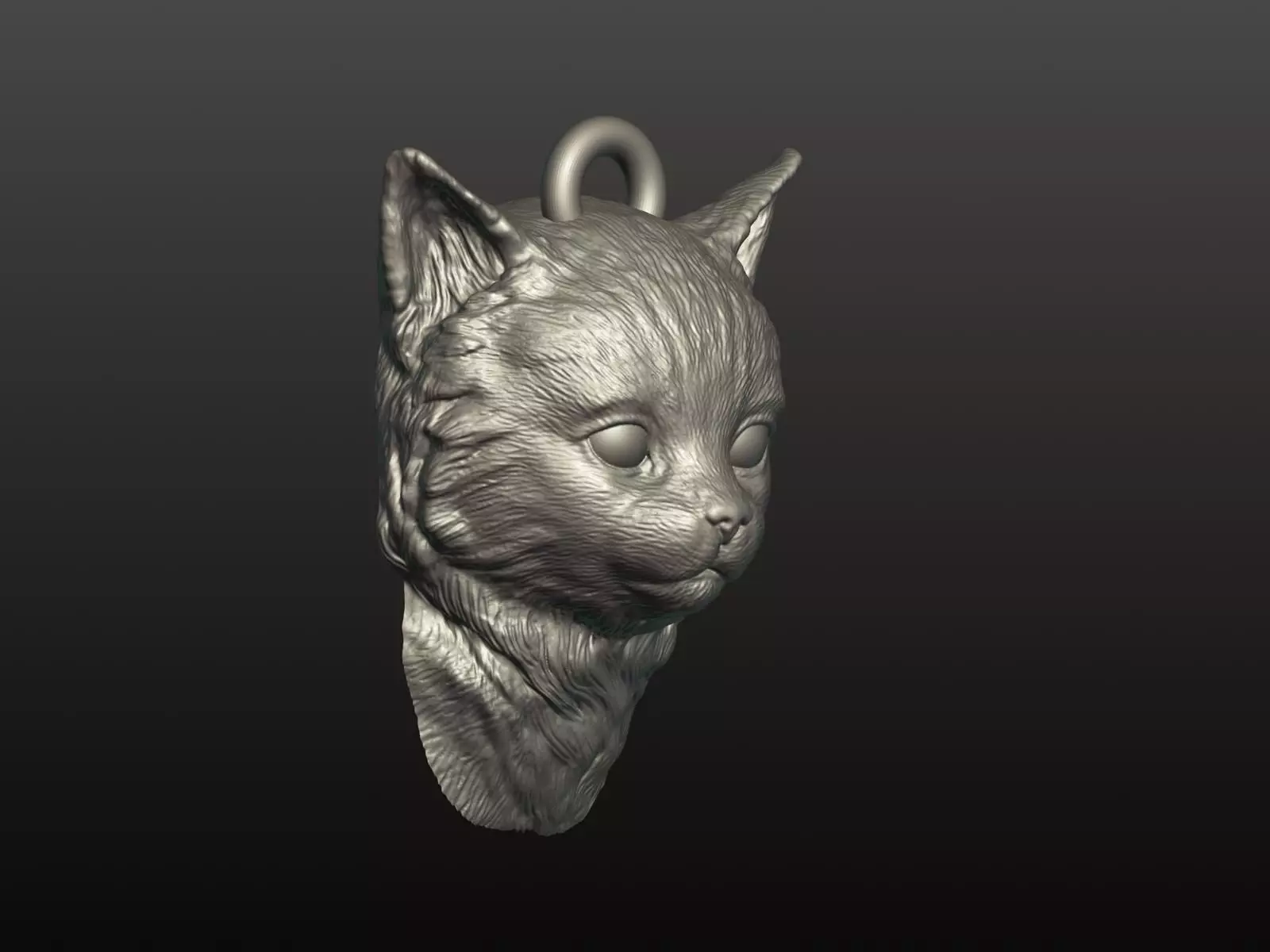 British Shorthair Kitty STL - 3D Cat Keychain Model 3D print model