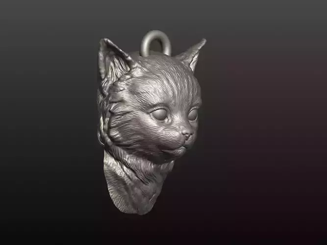 British Shorthair Kitty STL - 3D Cat Keychain Model