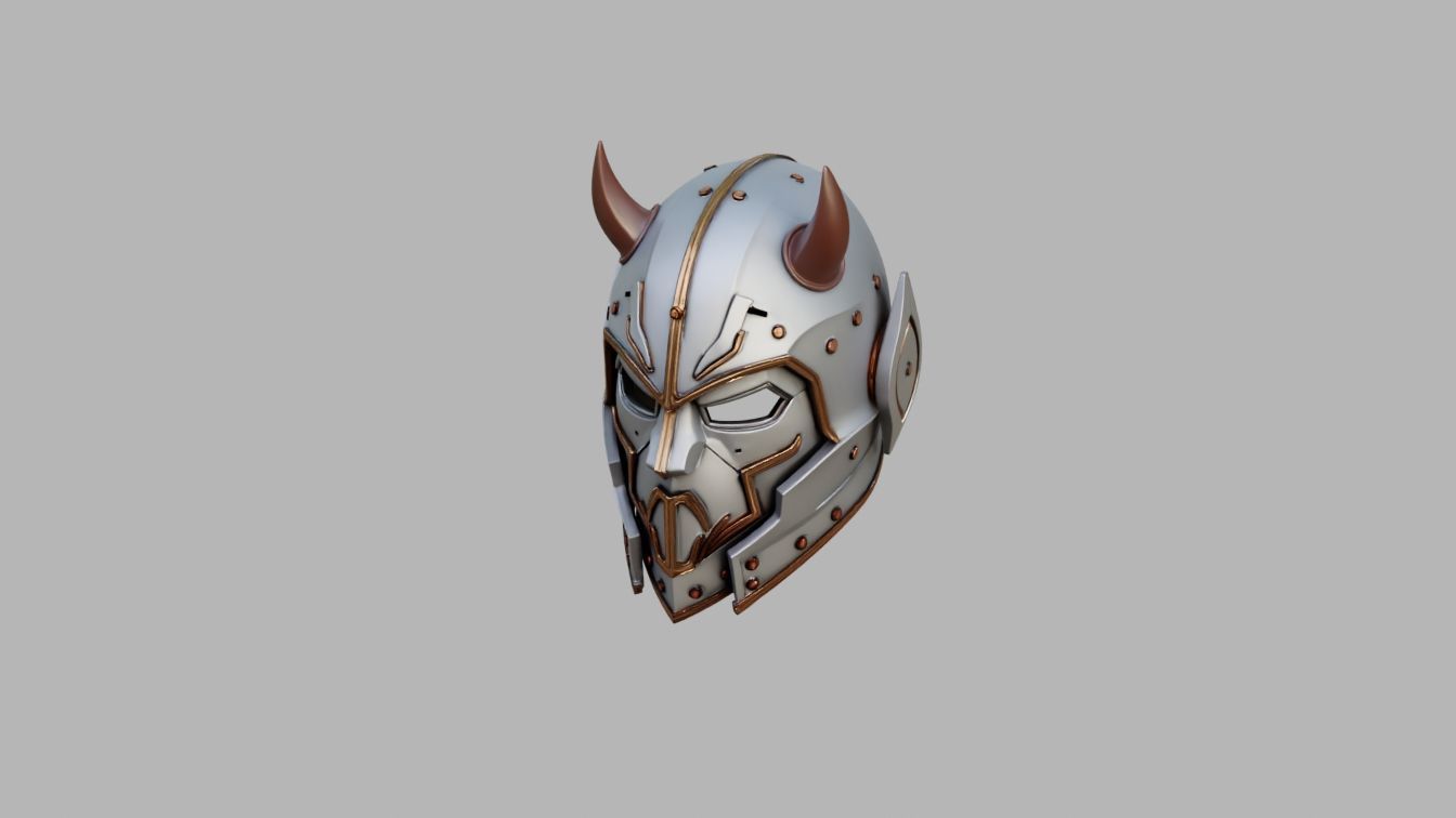 Sci Fi Helmet Low-poly 3D model_3