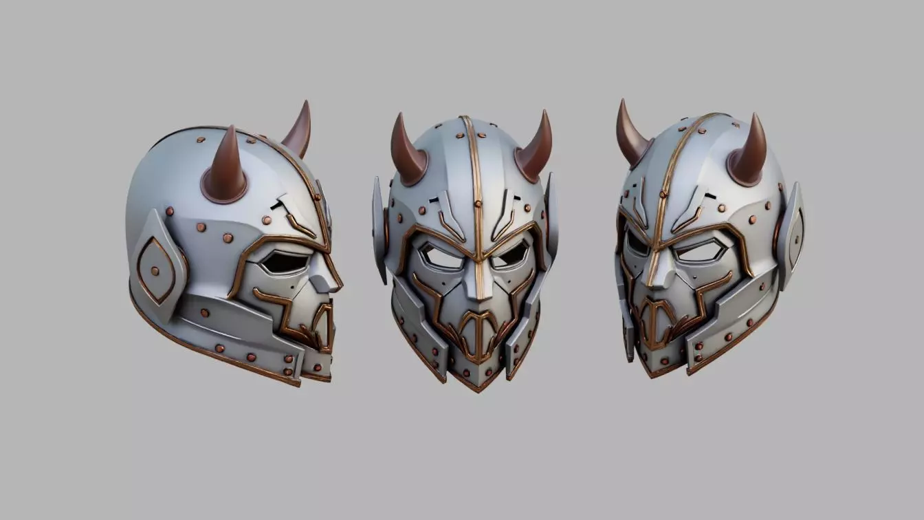 Sci Fi Helmet Low-poly 3D model_0