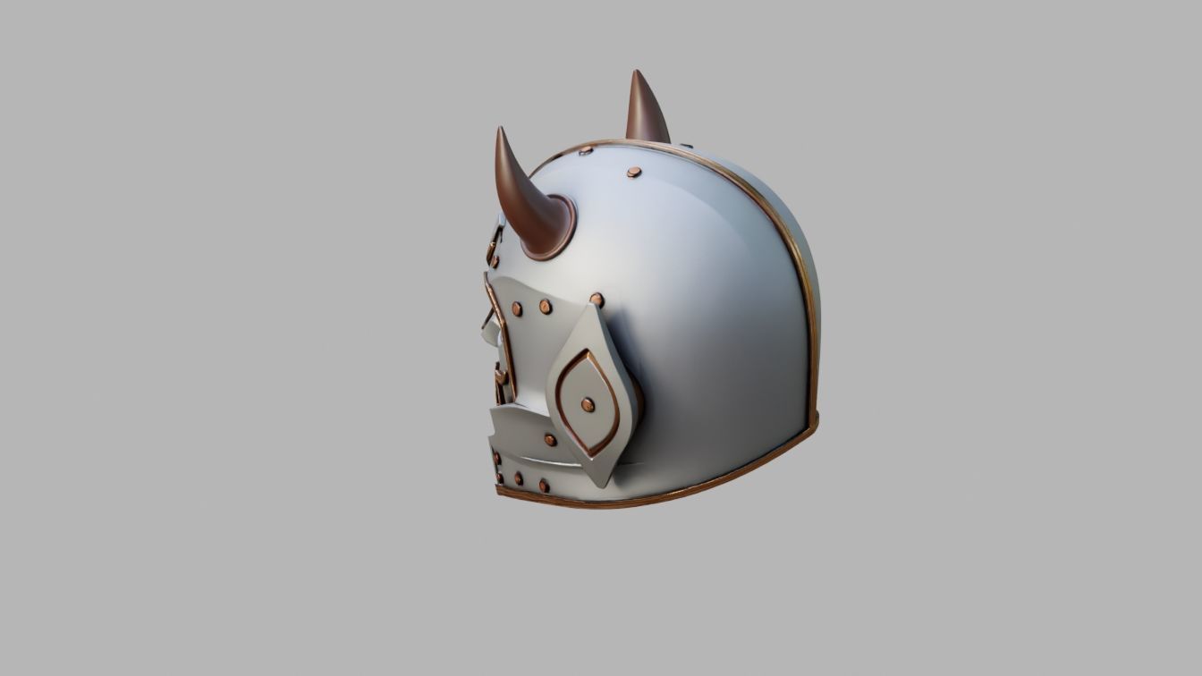Sci Fi Helmet Low-poly 3D model_4