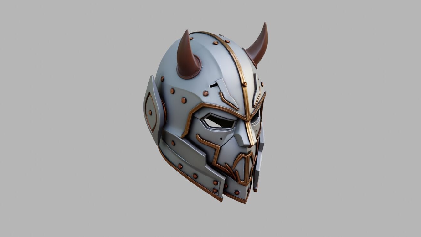 Sci Fi Helmet Low-poly 3D model_2