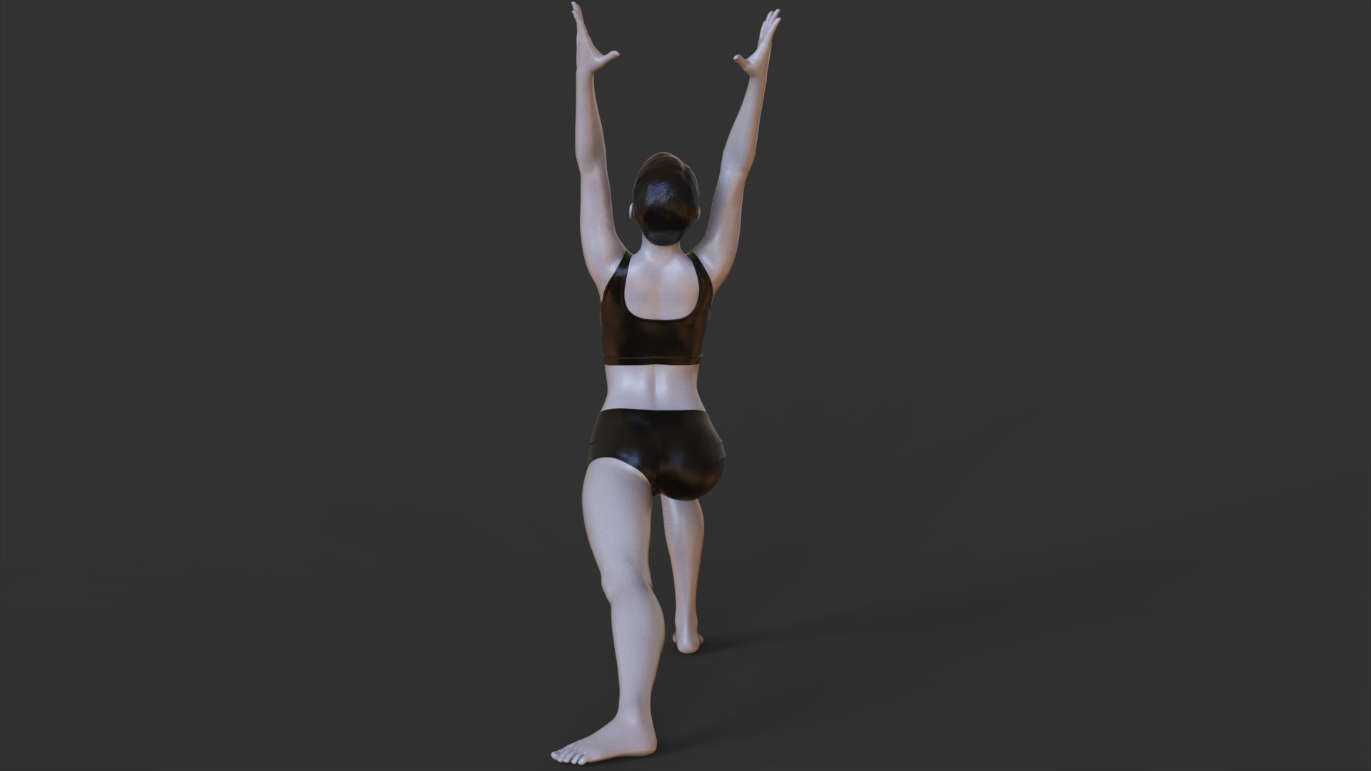 Yoga Pose - Warrior 1 Pose - Virabhadrasana 3D print model_3