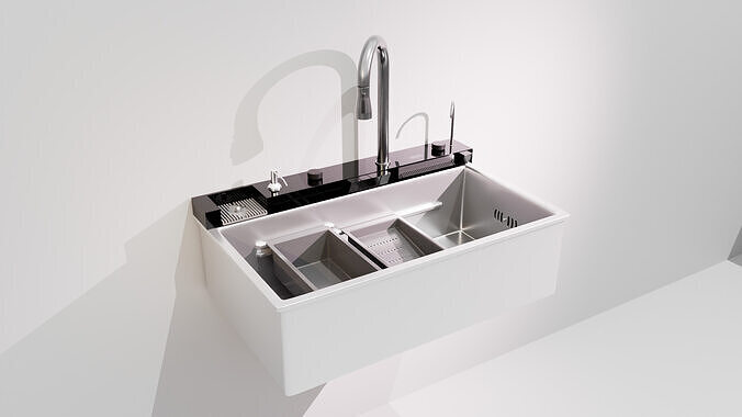 Modern Kitchen Sink 3D model