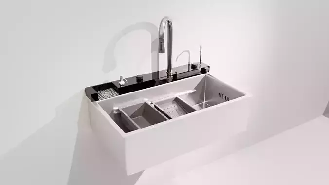 Modern Kitchen Sink 3D model