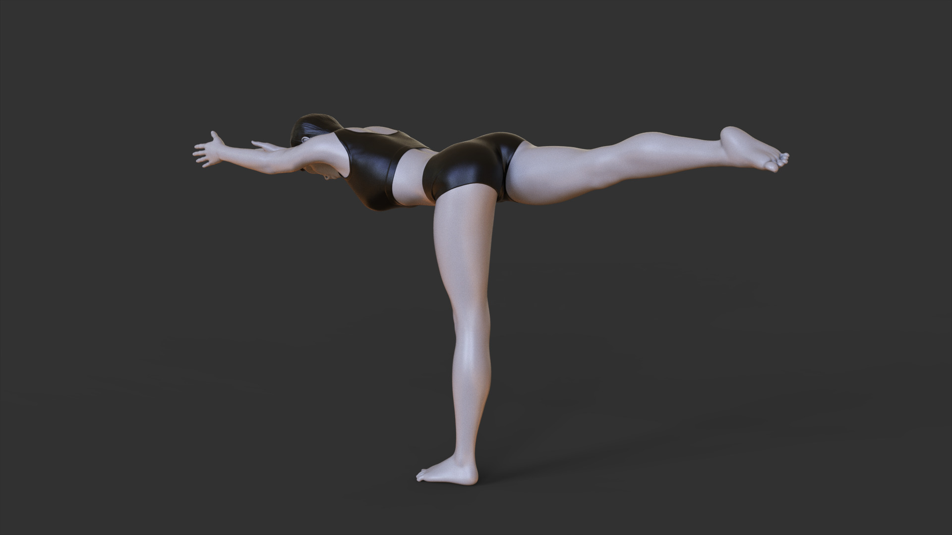 Yoga Pose - Warrior 3 Pose - Virabhadrasana 3D print model_2